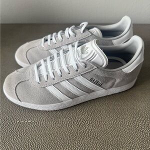 Adidas Light Gray Gazelle Sneakers